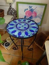 Beautiful Blue Glass Table Top