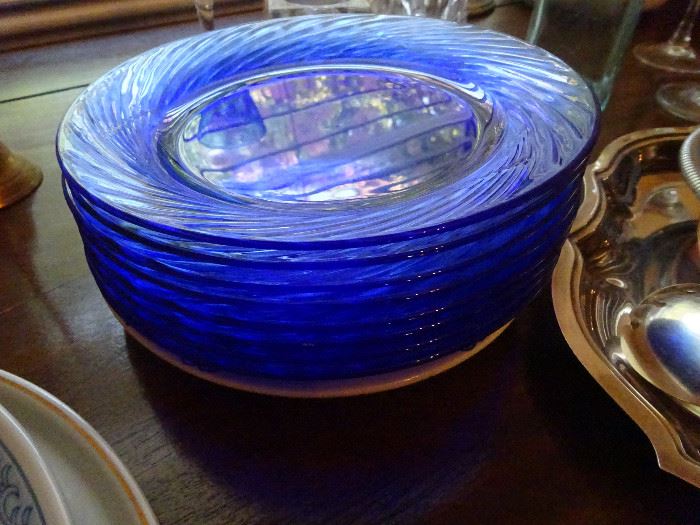 Blue Glass Plates