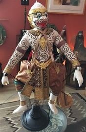 Indonesian Monkey Puppet on Stand