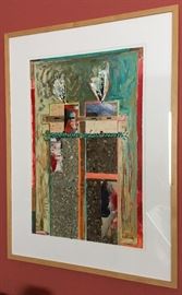 Dan Namingha, b.1950, "Kachina Doll Series #5, Collage, 30"x20"