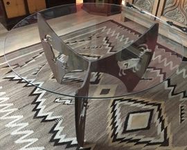 Artisan Table with Handmade Iron Base