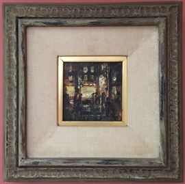 Viola M. Allen, oil, 4"x4"