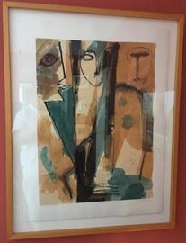 Signed Chase, "Conversation", 30"x22"