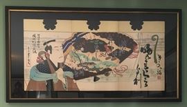 Triptych by Kunishika Toyohara