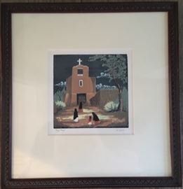 Willard Clark, 1910-1992, Woodblock Print, 6"x8", 