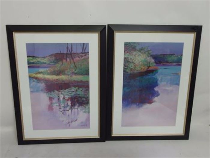 Pair of Landscape Prints Signed Hurwitz