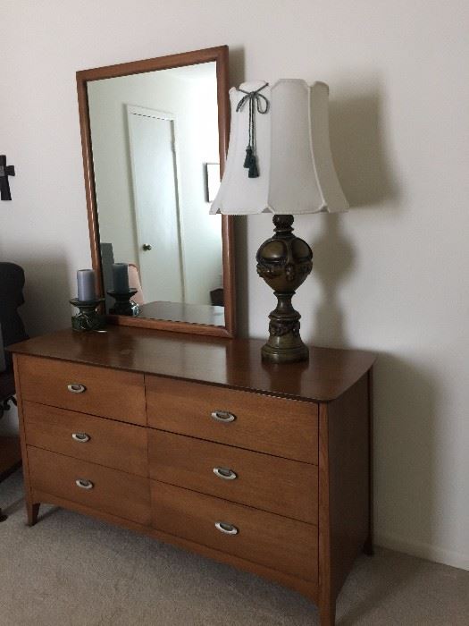 mid century dresser & mirror