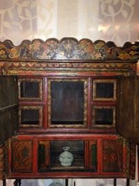 19th Century Tibetan Chosom alter with niches for statuary