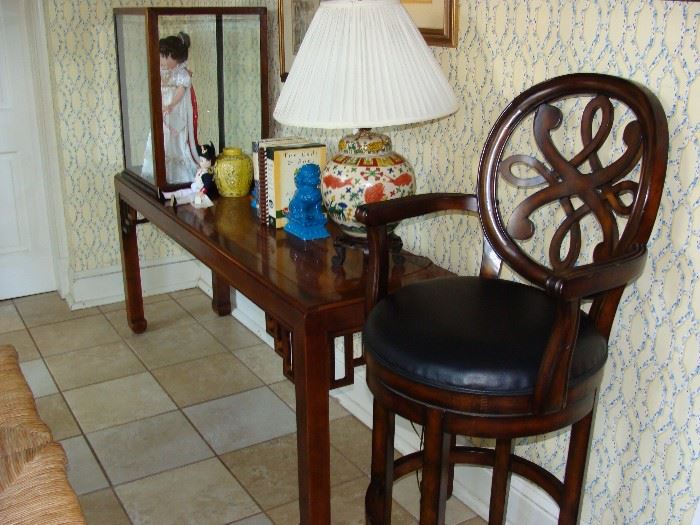 One of six bar stools
