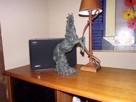 Danish/Teak entertainment center , electronics, stereo, Bose and more