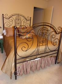 Ornate full bed head board/foot board , full mattress and box springs