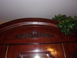 Antique wardrobe with mirror