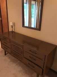 Matching Mid-Century dresser and mirror! In great condition!