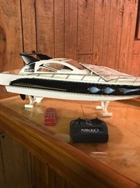 Large remote control boat.