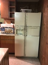 Double door refrigerator.