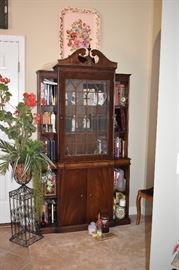 Lovely Antique China Cupboard with Unique Display Shelves on each Side and more!
