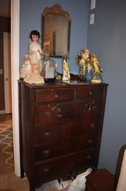 Beautiful Antique 6 Drawer Chest,  Victorian Wall Mirror, and More!