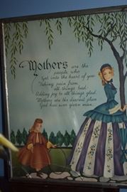 Framed Antique Print "Mothers"