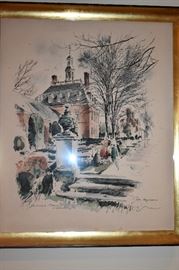 Colonial Governors Palace, Williamsburg Virginia a fine piece signed by the Artist John Hoymson