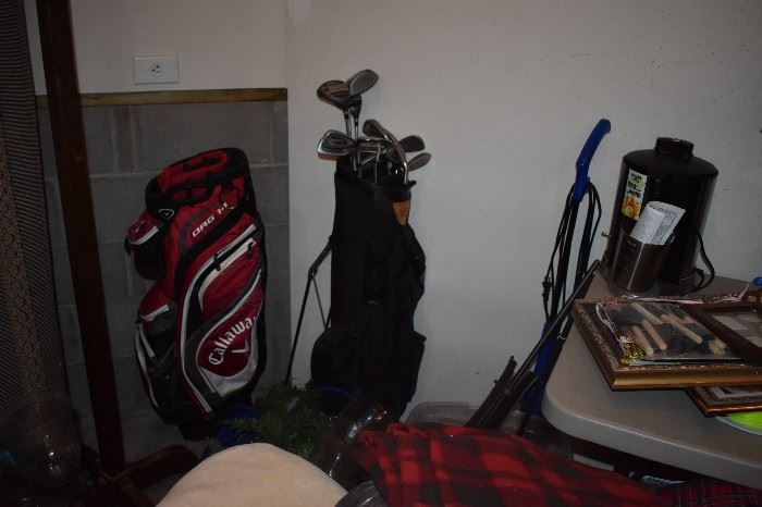 Golf Bags and a set of Clubs