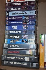 Vintage VHS OO7 James Bond Movies 