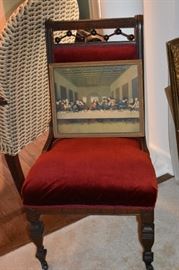 One of 3 Matching Parlor Chairs in Beautiful Condition! 1 Arm Chair and 2 Side Chairs. We have so much here we are even displaying paintings and prints in chairs, etc.