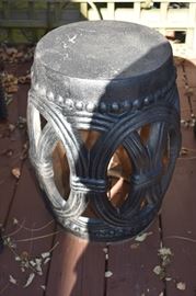 Ornate Patio Table in African Drum Shape