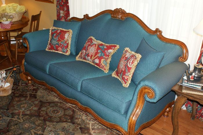 Victorian style parlor couch