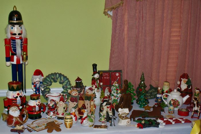 HUGE Christmas selection – Santa’s, artwork, statues, china, Nutcrackers, angels, wreaths, signs
