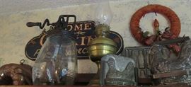 candy molds and folk art vintage decor