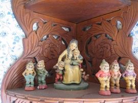 Antique Italian Snow White and Seven Dwarfs.