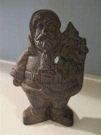 cast iron Santa Claus door stop