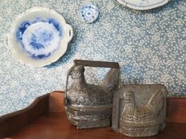 Antique hinged chocolate molds.  Anton Reiche style.