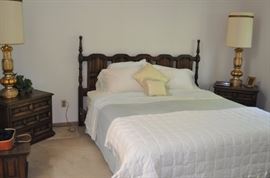 Century Furniture Company bedside cabinets and king size headboard, king mattress set