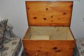 Pine lift top commode antique