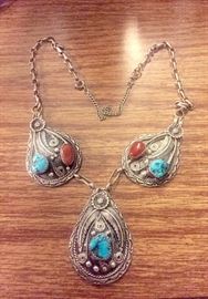 Artist signed Navajo necklace