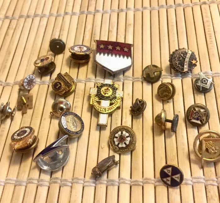Tons of fraternal order pins and insignia 