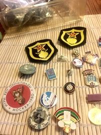 1980 Moscow olympics and Russian buttons and badges