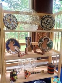 Ukrainian and Russian lacquer ware 
Majolica plates