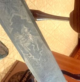 Detail on sword