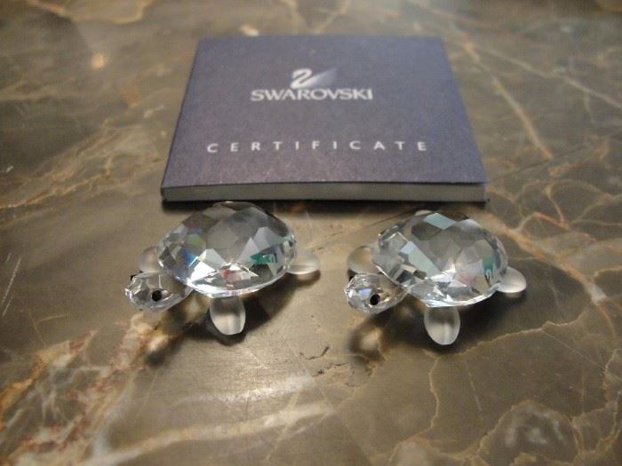 2 Swarovski Turtles