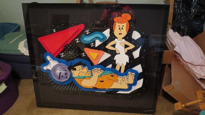 Wall sculpture/clock - Rare.   Signed by Jos. Hanna, Wm. Barbera and sculptor.