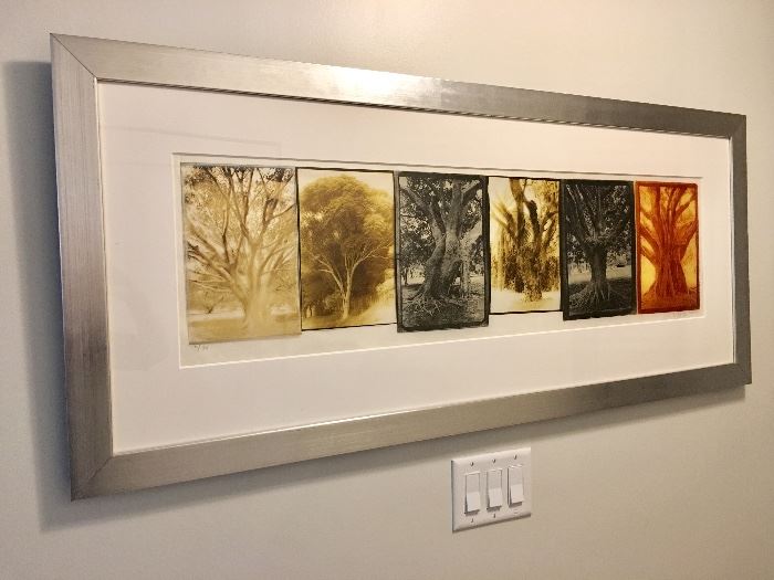 Judy Pfaff, Untitled PHOTOGRAVURE, SURFACE ROLL, TONED KODALITH 12 1/4" X 42 5/8" IN A REVERSE BEVEL FRAME WITH SILVER LEAF
