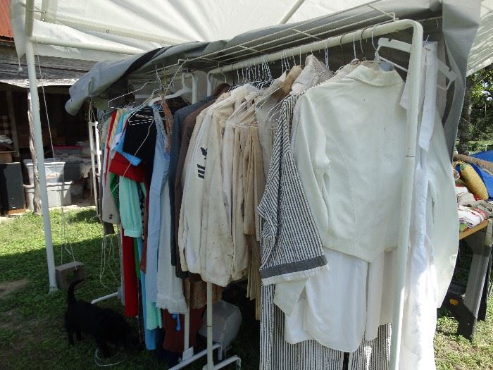 Look at all the vintage clothing! 