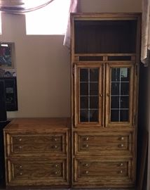 Drexel Display Cabinet w/ Small Storage Cabinet