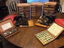 2 Kingsley Monogramming machines with all accessories 
