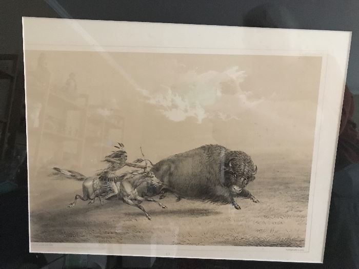 Rare George Catlin print, First Edition