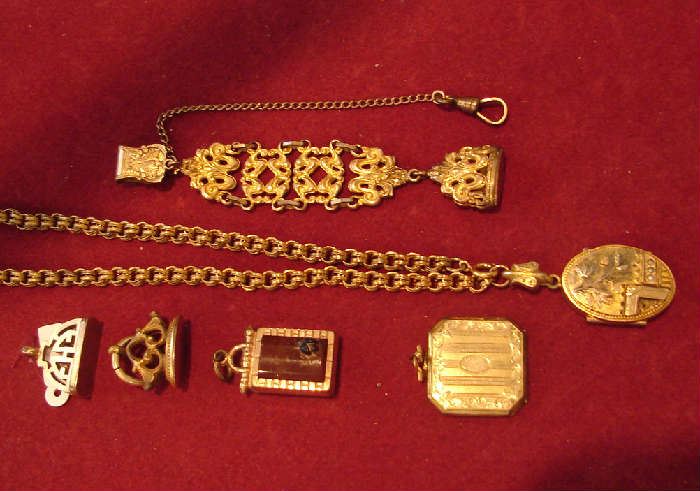 Watch fobs, chain and lockets