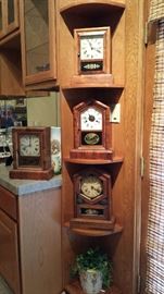 Four of the great selection of shelf clocks