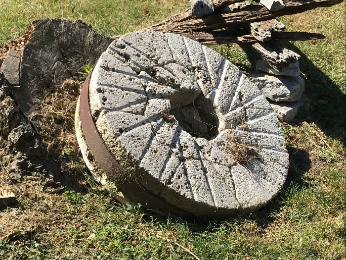 One of three museum quality millstones.  Make adequate plans for removal...CES staff does not relocate.